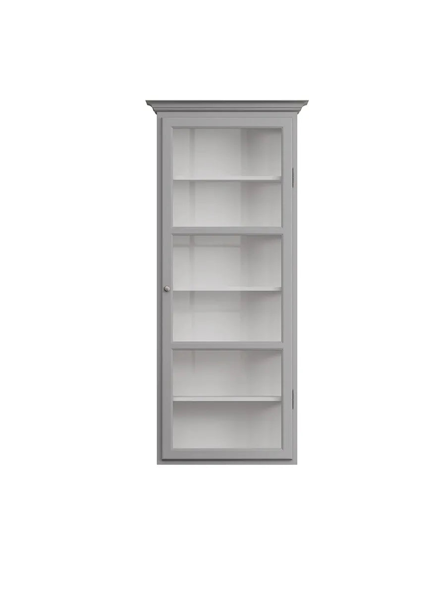 Væghængt Vitrineskab Classic V4, lys grå fra Lindebjerg Design