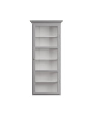 Væghængt Vitrineskab Classic V4, lys grå fra Lindebjerg Design