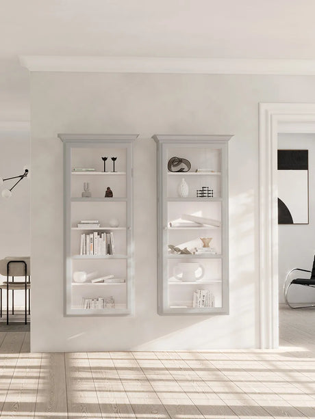 Væghængt Vitrineskab Classic V4, lys grå fra Lindebjerg Design - 2 - Jacobsen Plus