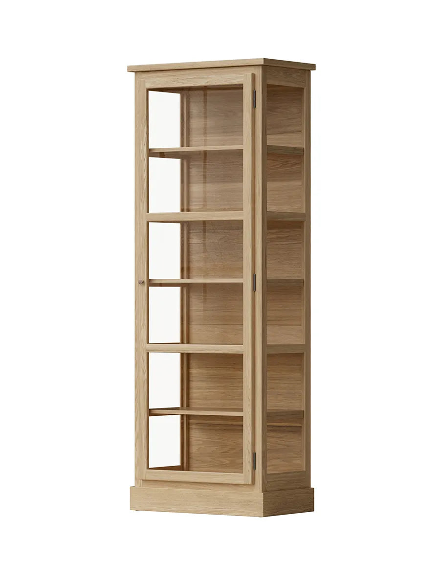 Vitrineskab N1, light oak fra Lindebjerg Design