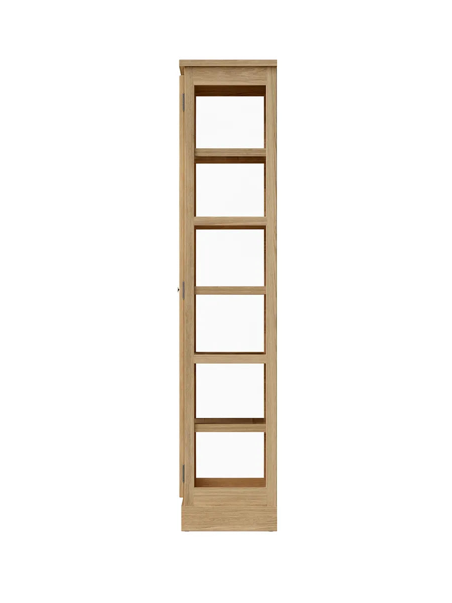 Vitrineskab N1, light oak fra Lindebjerg Design