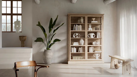 Vitrineskab N2, light oak fra Lindebjerg Design - 2 - Jacobsen Plus