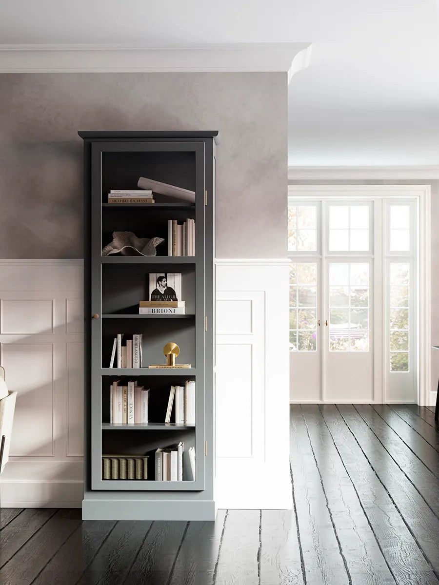 Vitrineskab N1, antracit fra Lindebjerg Design