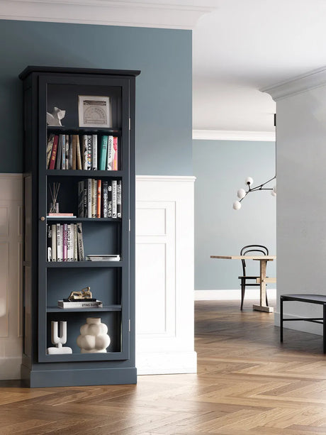 Vitrineskab N1, dark blue fra Lindebjerg Design - 2 - Jacobsen Plus