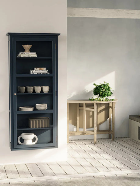 Væghængt Vitrineskab N4, dark blue fra Lindebjerg Design - 2 - Jacobsen Plus