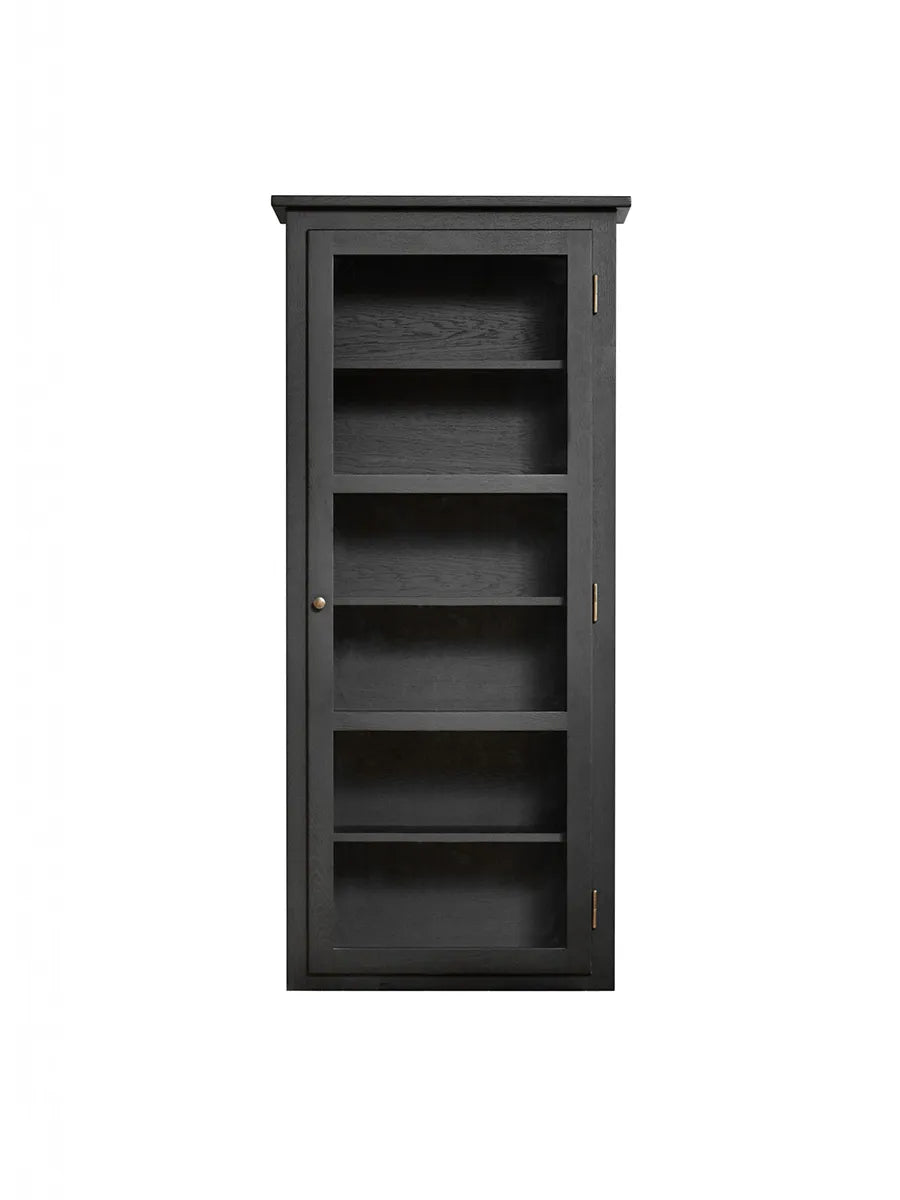 Væghængt Vitrineskab N4, dark oak fra Lindebjerg Design