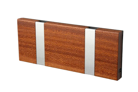 KNAX knagerække med to knager fra LoCa - Mahogni / Grå knager - Jacobsen Plus