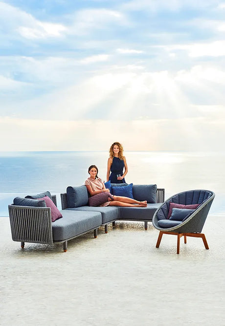 Moments 2 pers. Sofa venstre inkl. hynder fra Cane-line - 2 - Jacobsen Plus