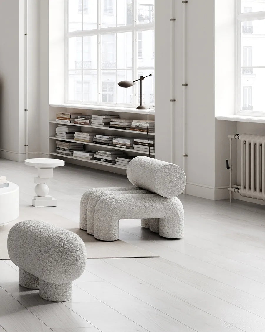 Big Foot Bench Petit, bouclé fra 101 Copenhagen - 3 - Jacobsen Plus