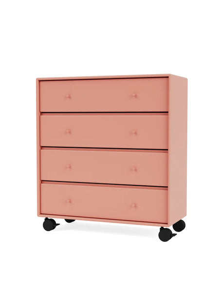 1125 kommode inkl. hjul fra Montana - Rhubarb - Jacobsen Plus