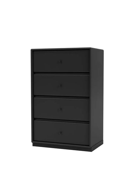 1143 skuffemodul inkl sokkel fra Montana - Black / Sokkel 3 cm / 30 cm - Jacobsen Plus