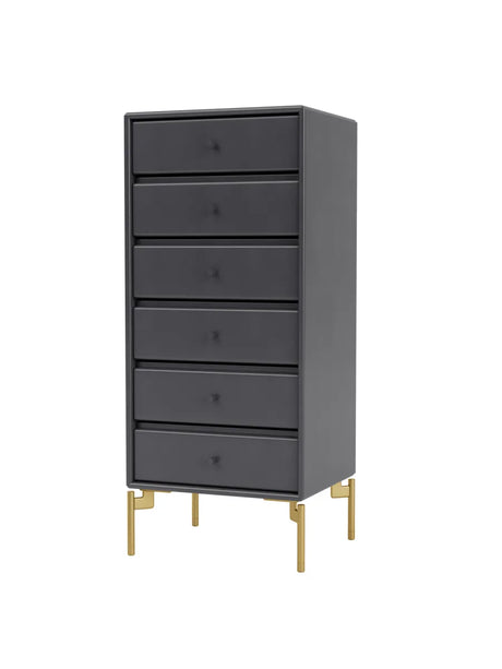 1362 Skuffemodul inkl. ben fra Montana - Coal / Messing - Jacobsen Plus