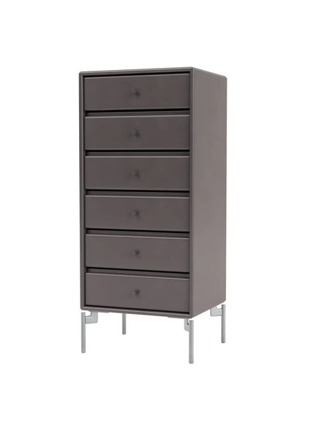 1362 Skuffemodul inkl. ben fra Montana - Coffee / Krom - Jacobsen Plus