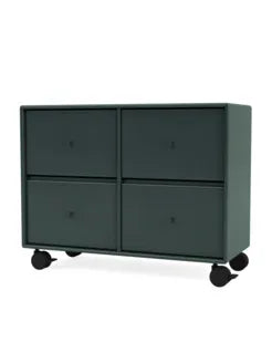 4124 kommode inkl. hjul fra Montana - Black Jade - Jacobsen Plus