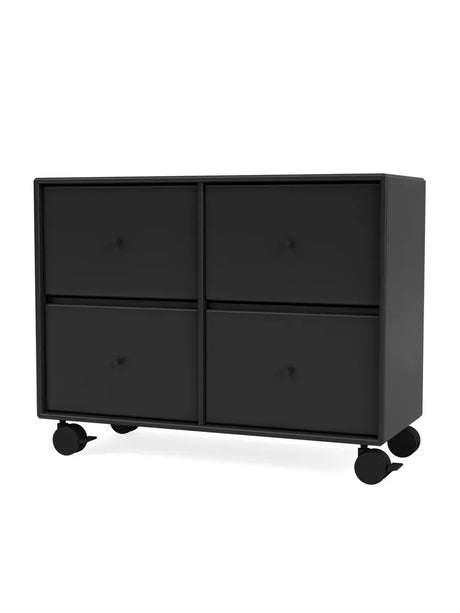 4124 kommode inkl. hjul fra Montana - Black - Jacobsen Plus