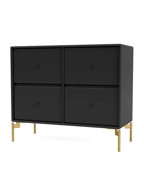 4124 kommode inkl. ben fra Montana - Black / Messing - Jacobsen Plus