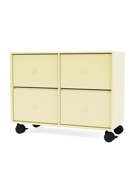 4124 kommode inkl. hjul fra Montana - Camomile - Jacobsen Plus