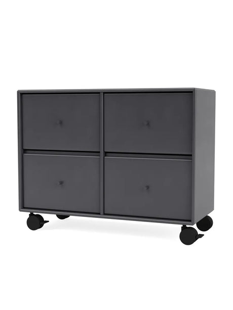 4124 kommode inkl. hjul fra Montana - Coal - Jacobsen Plus