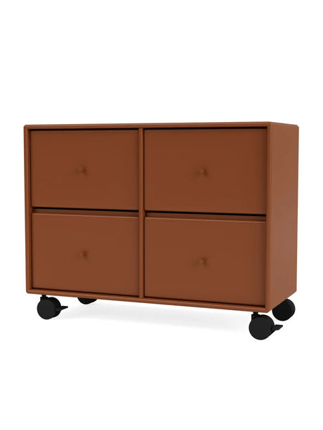 4124 kommode inkl. hjul fra Montana - Hazelnut - Jacobsen Plus