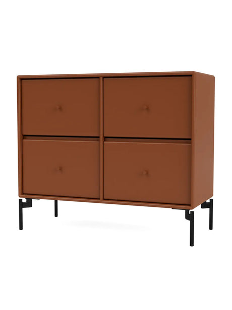 4124 kommode inkl. ben fra Montana - Hazelnut / Black - Jacobsen Plus