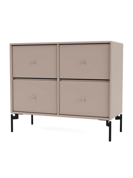 4124 kommode inkl. ben fra Montana - Mushroom / Black - Jacobsen Plus
