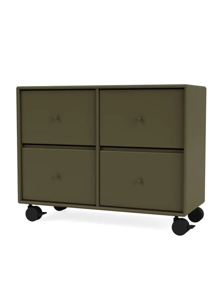 4124 kommode inkl. hjul fra Montana - Oregano - Jacobsen Plus