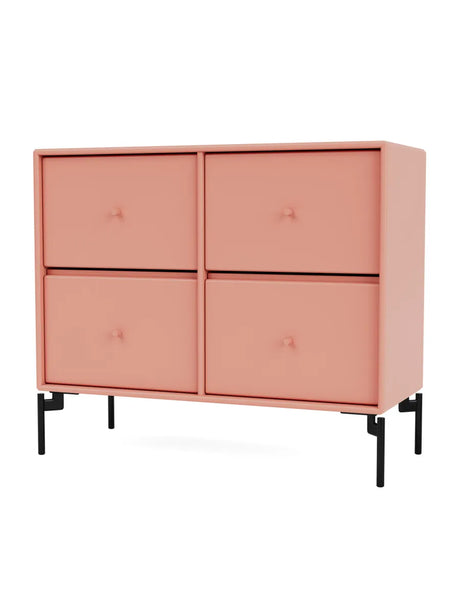 4124 kommode inkl. ben fra Montana - Rhubarb / Black - Jacobsen Plus