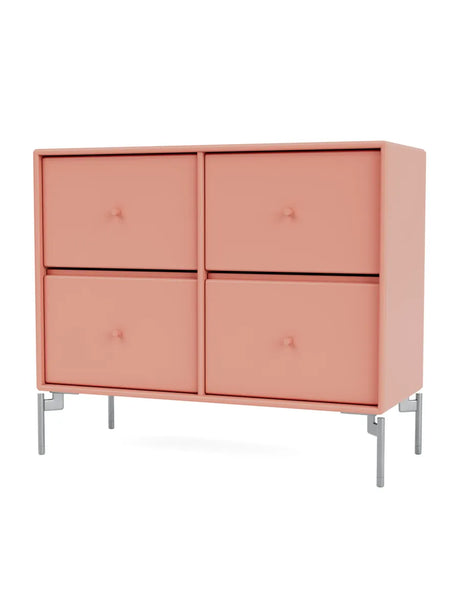 4124 kommode inkl. ben fra Montana - Rhubarb / Krom - Jacobsen Plus