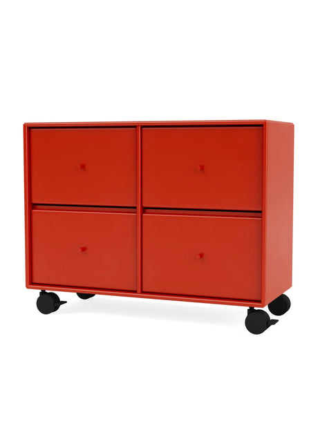 4124 kommode inkl. hjul fra Montana - Rosehip - Jacobsen Plus