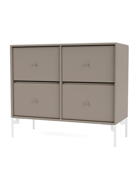 4124 kommode inkl. ben fra Montana - Truffle / Snow - Jacobsen Plus