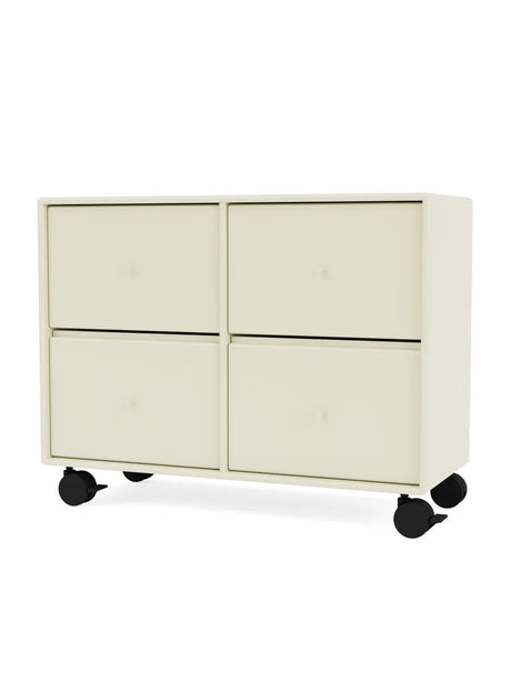 4124 kommode inkl. hjul fra Montana - Vanilla - Jacobsen Plus