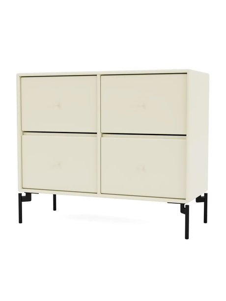 4124 kommode inkl. ben fra Montana - Vanilla / Black - Jacobsen Plus