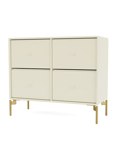 4124 kommode inkl. ben fra Montana - Vanilla / Messing - Jacobsen Plus