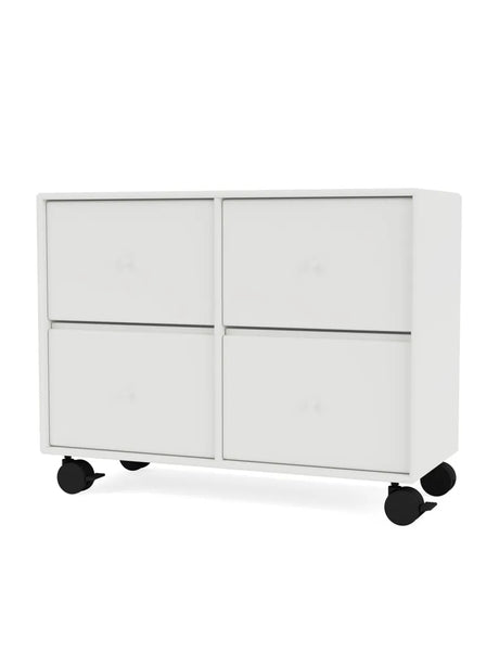 4124 kommode inkl. hjul fra Montana - White - Jacobsen Plus