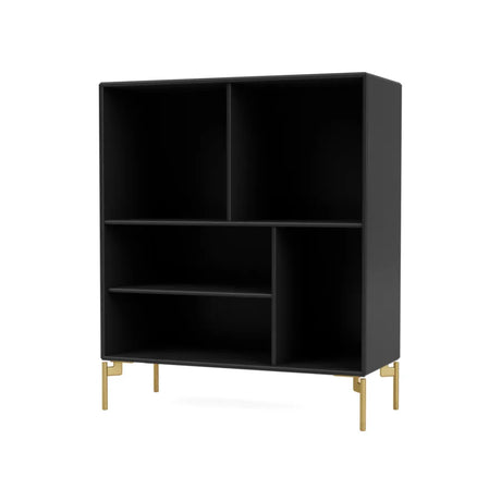 1619 reol, inkl. ben fra Montana - Black / Inkl. ben - messing - Jacobsen Plus