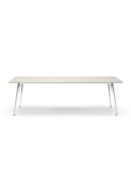 JW2410 bord fra Montana - White oak (finér eg) / Aluminium (poleret) - Jacobsen Plus