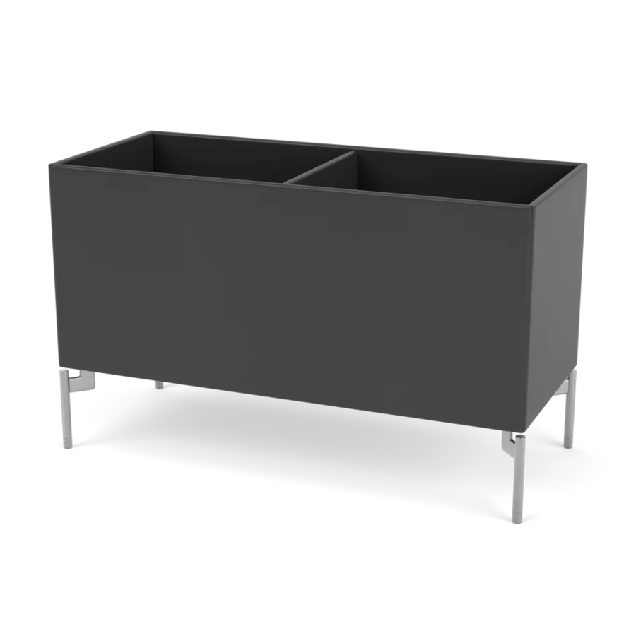 Plantekasse B69,6 cm D30, inkl. ben fra Montana - Anthracite / Krom - Jacobsen Plus