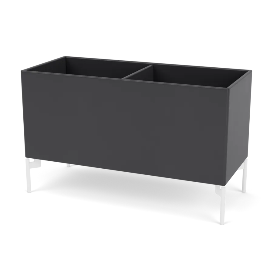 Plantekasse B69,6 cm D30, inkl. ben fra Montana - Anthracite / Snow - Jacobsen Plus