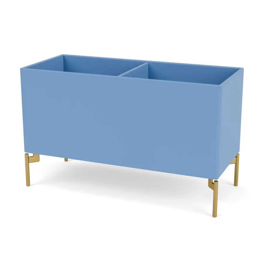 Plantekasse B69,6 cm D30, inkl. ben fra Montana - Azure / Messing - Jacobsen Plus