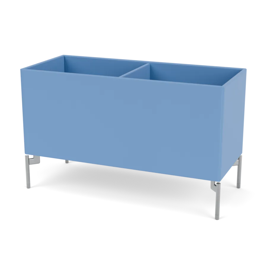 Plantekasse B69,6 cm D30, inkl. ben fra Montana - Azure / Krom - Jacobsen Plus