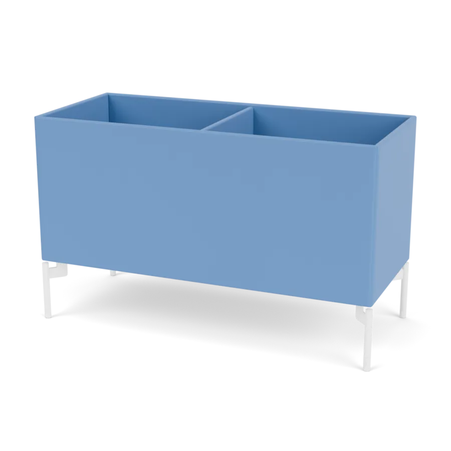 Plantekasse B69,6 cm D30, inkl. ben fra Montana - Azure / Snow - Jacobsen Plus