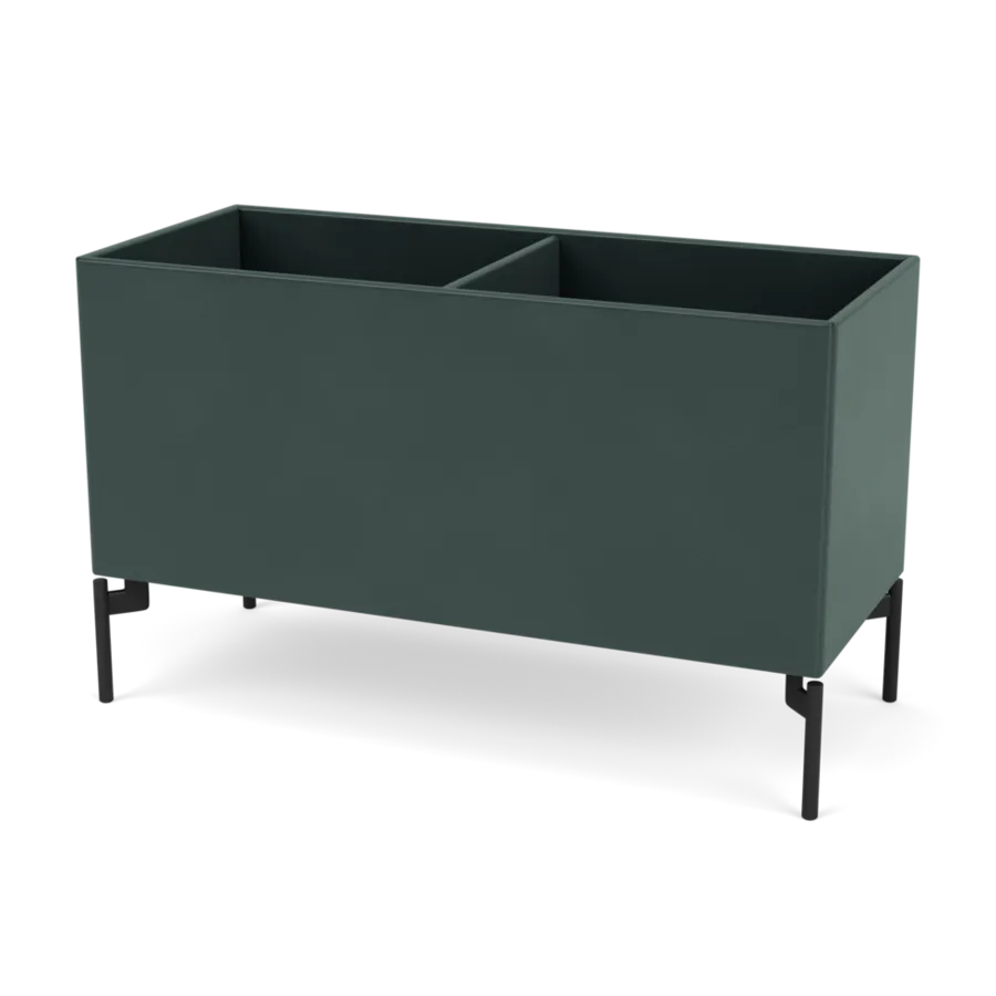 Plantekasse B69,6 cm D30, inkl. ben fra Montana - Black Jade / Black - Jacobsen Plus