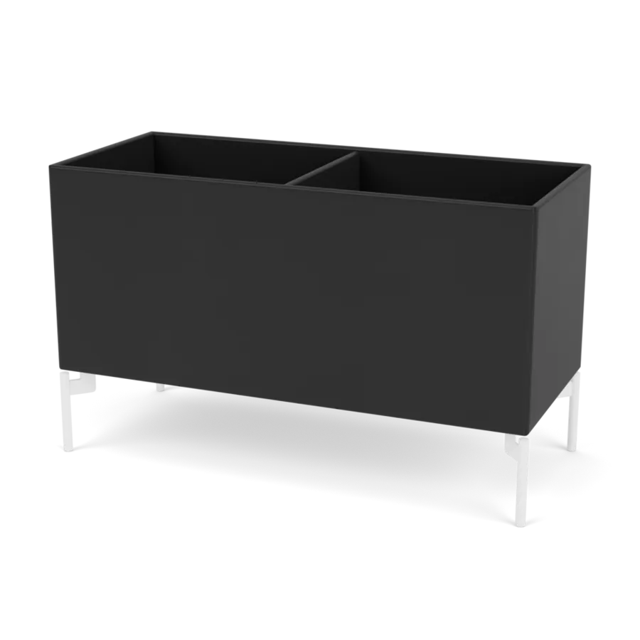 Plantekasse B69,6 cm D30, inkl. ben fra Montana - Black / Snow - Jacobsen Plus