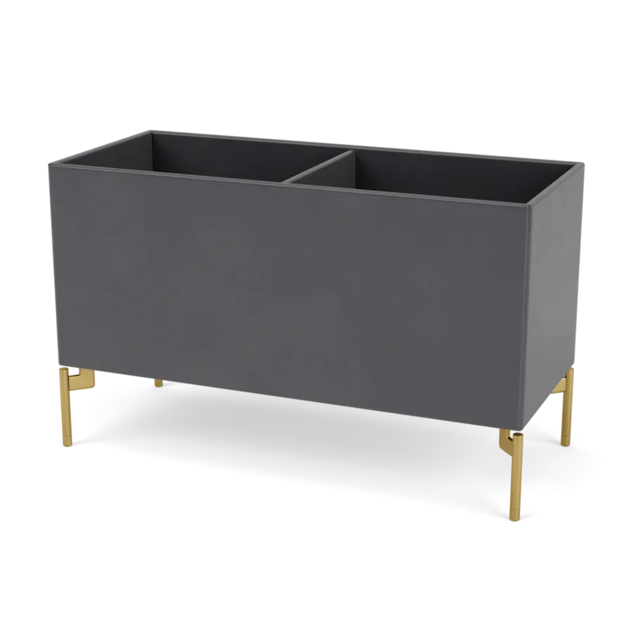 Plantekasse B69,6 cm D30, inkl. ben fra Montana - Coal / Messing - Jacobsen Plus