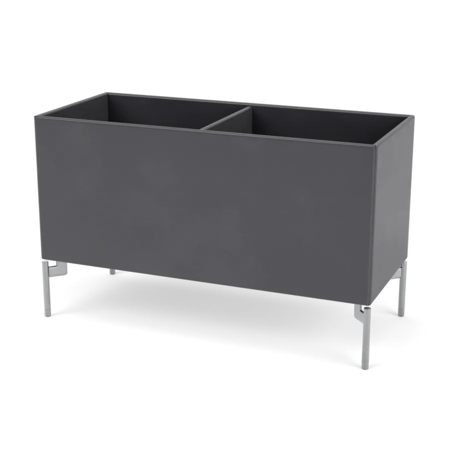 Plantekasse B69,6 cm D30, inkl. ben fra Montana - Coal / Krom - Jacobsen Plus