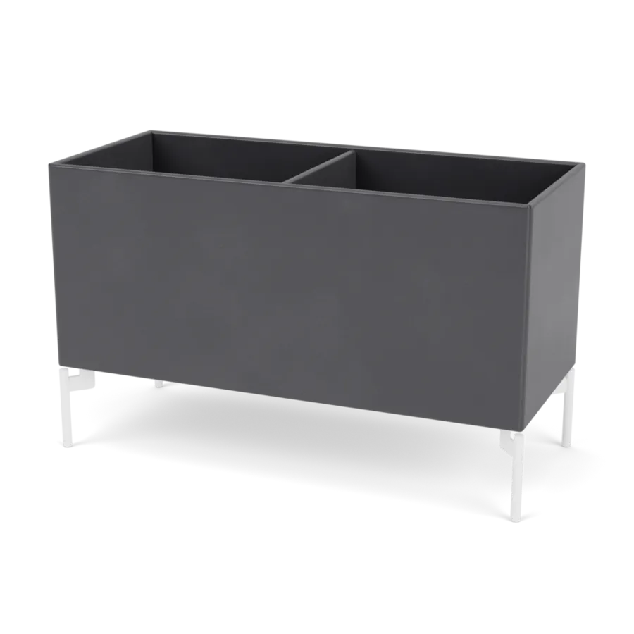 Plantekasse B69,6 cm D30, inkl. ben fra Montana - Coal / Snow - Jacobsen Plus