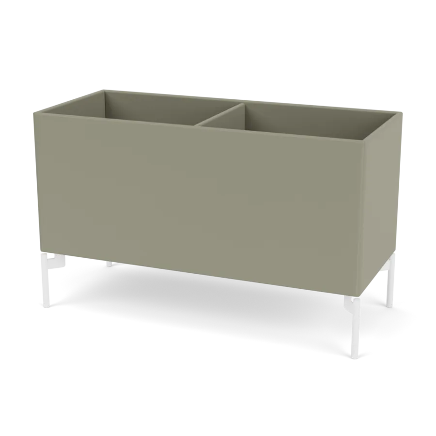 Plantekasse B69,6 cm D30, inkl. ben fra Montana - Fennel / Snow - Jacobsen Plus