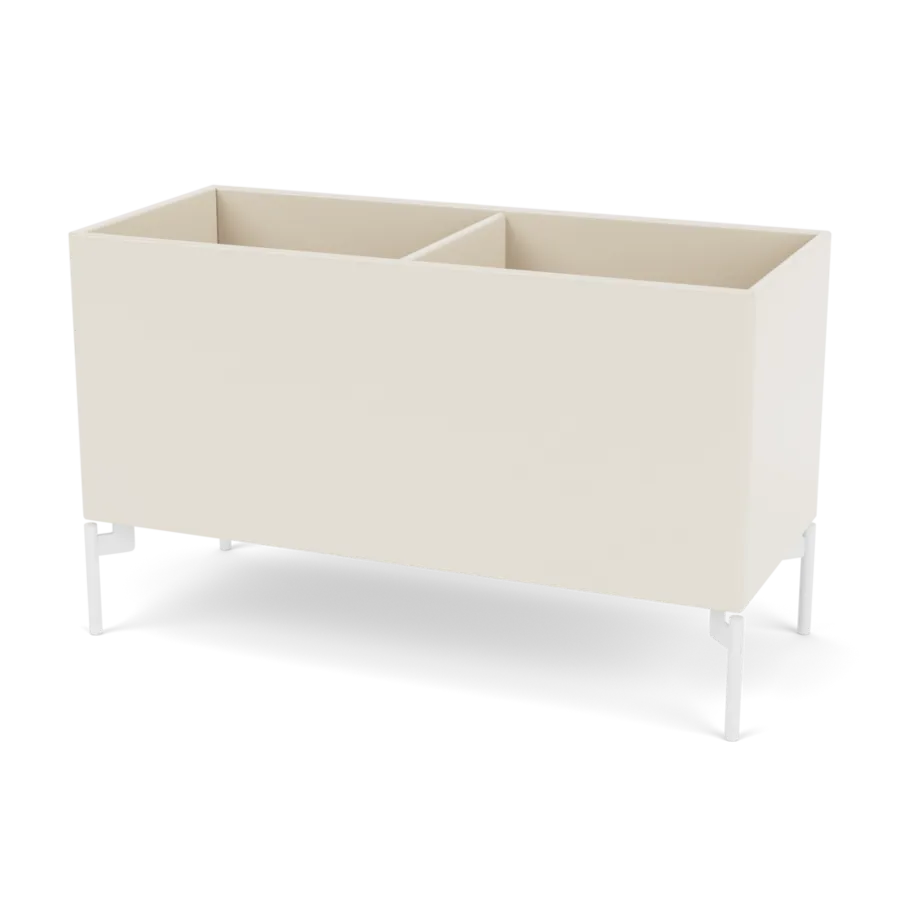Plantekasse B69,6 cm D30, inkl. ben fra Montana - Oat / Snow - Jacobsen Plus