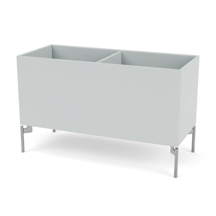 Plantekasse B69,6 cm D30, inkl. ben fra Montana - Oyster / Krom - Jacobsen Plus