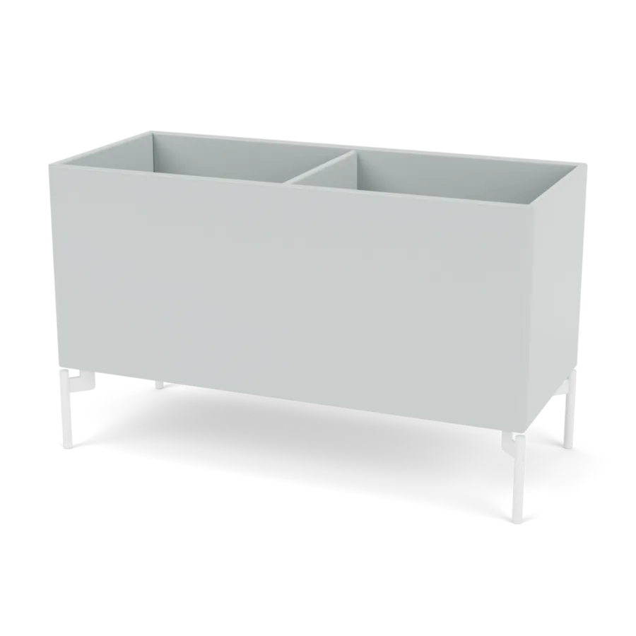 Plantekasse B69,6 cm D30, inkl. ben fra Montana - Oyster / Snow - Jacobsen Plus